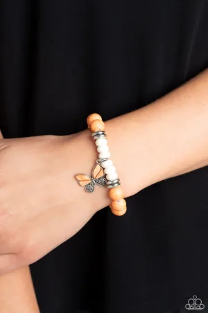 Paparazzi Bold Butterfly Bracelet Orange