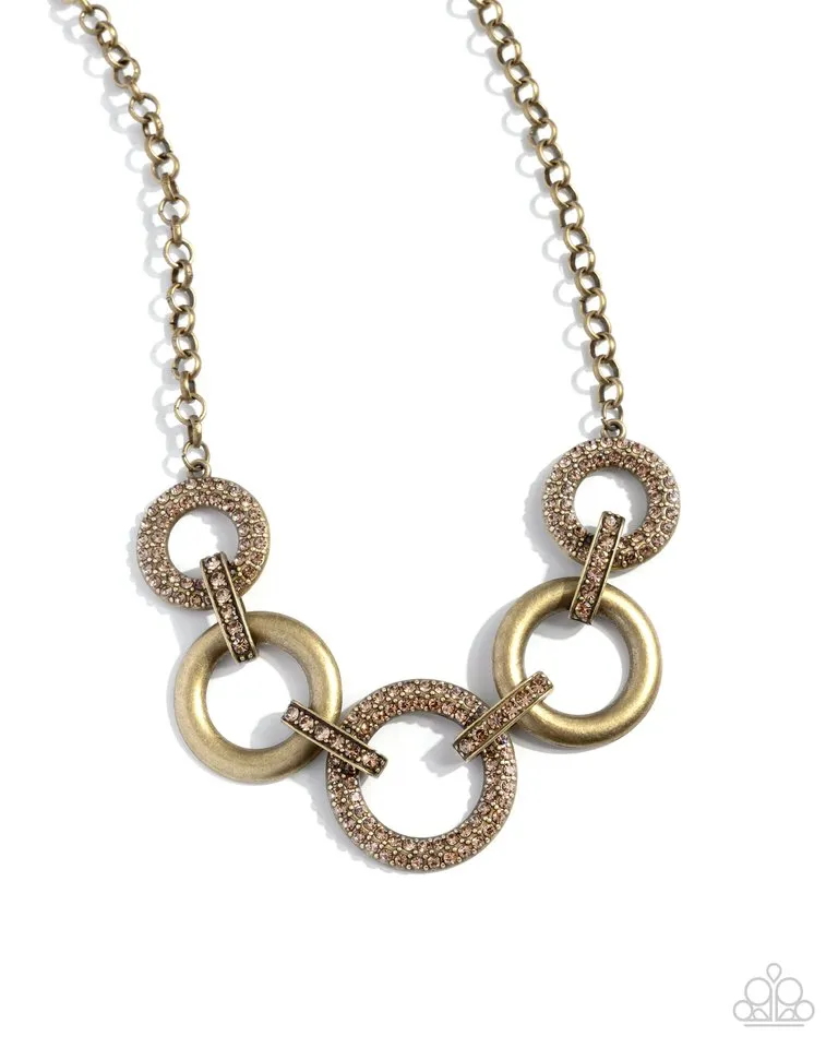 Paparazzi Necklace ~ Cosmopolitan Confidence - Brass