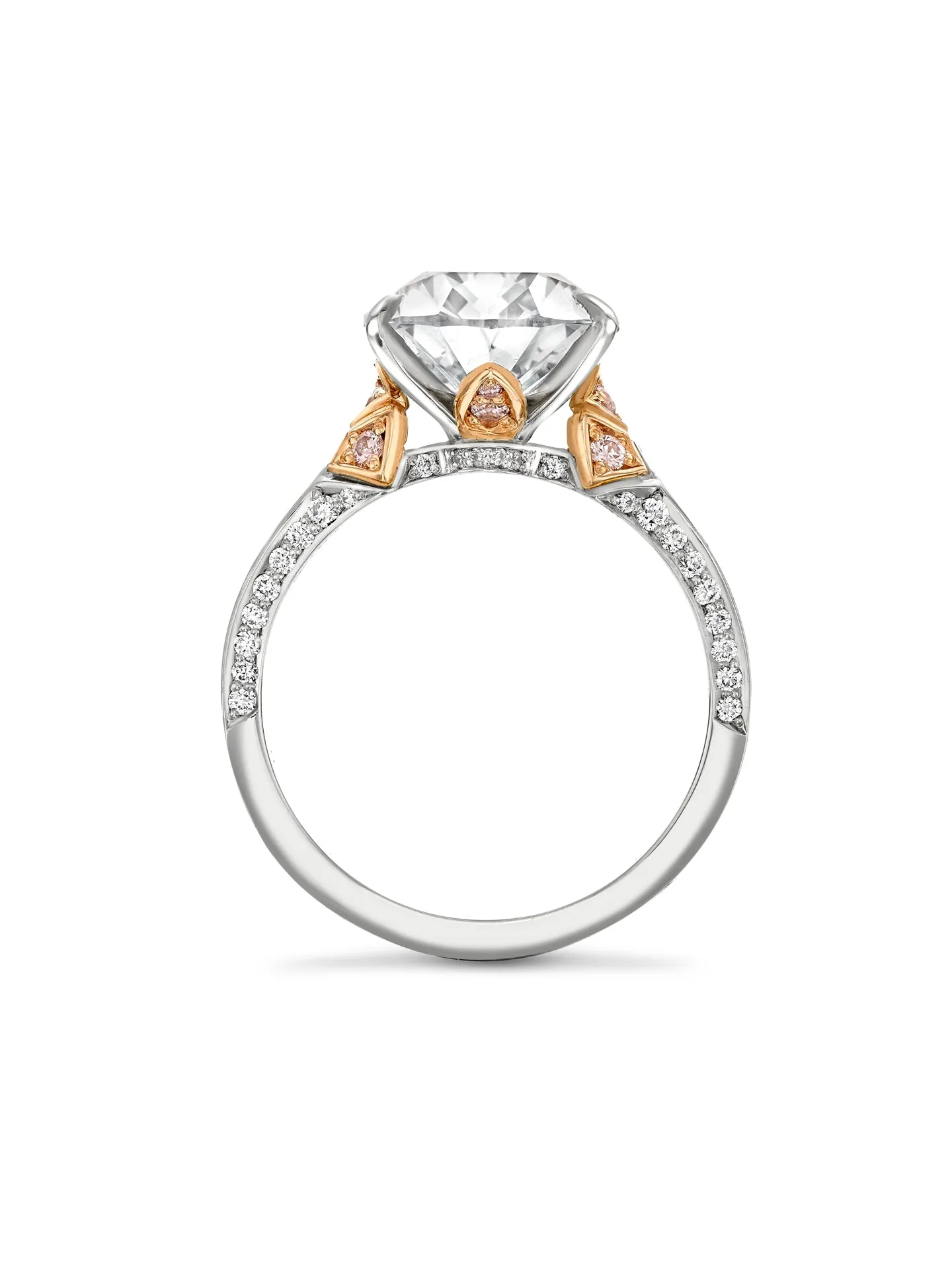 Peace of Mined Pear Cut Diamond Platinum Ring