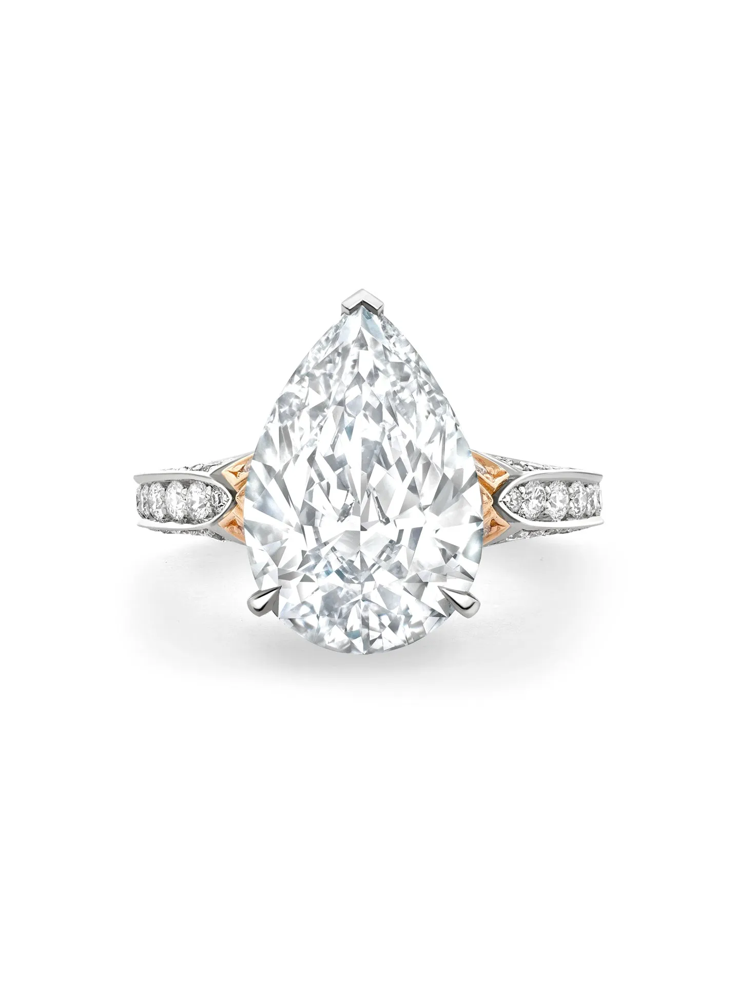 Peace of Mined Pear Cut Diamond Platinum Ring