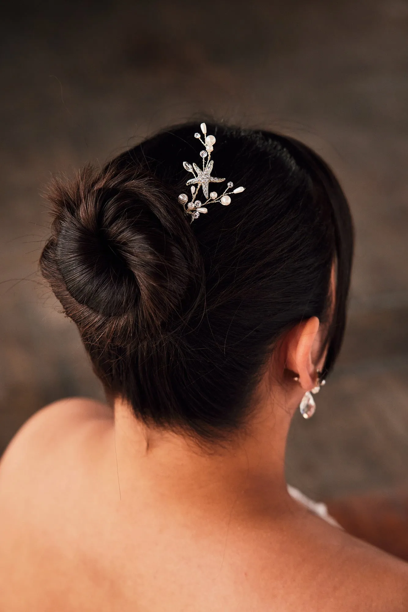 Pearl and Starfish Beach Hair Pin