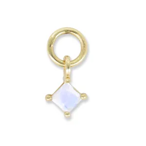 Petite Moonstone Gold Charm