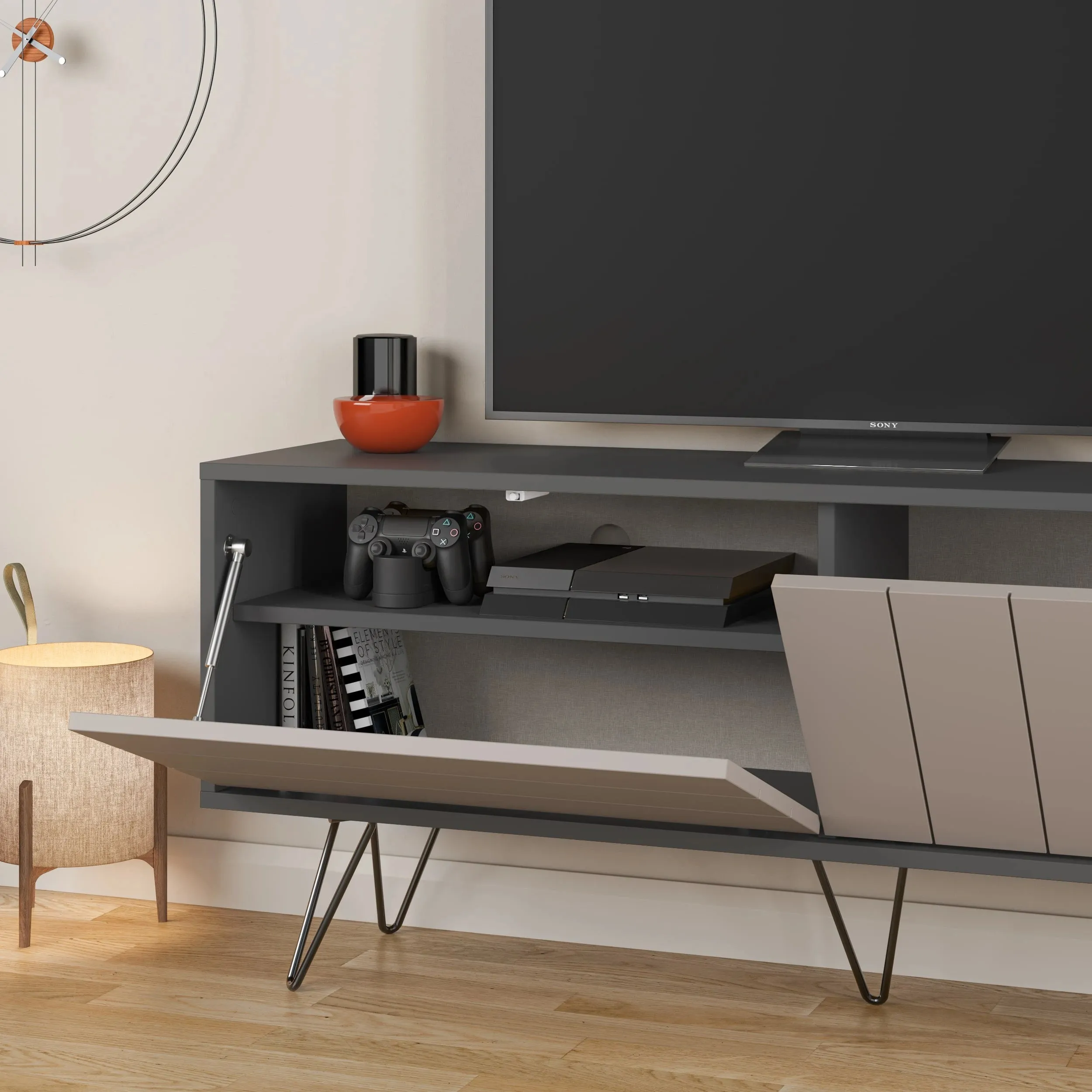 Picadilly Modern TV Stand Multimedia Centre With Storage Cabinet 139cm