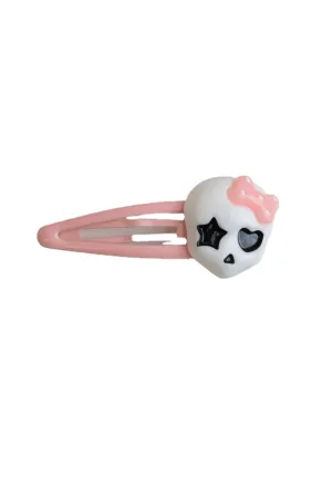 Pink Skull Hairpin