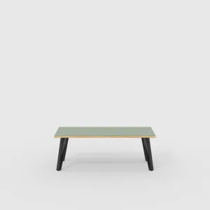 Plywood Bench Seat with Black Box Hairpin Legs - Formica Green Slate - 1200(w) x 400(d) x 450(h)