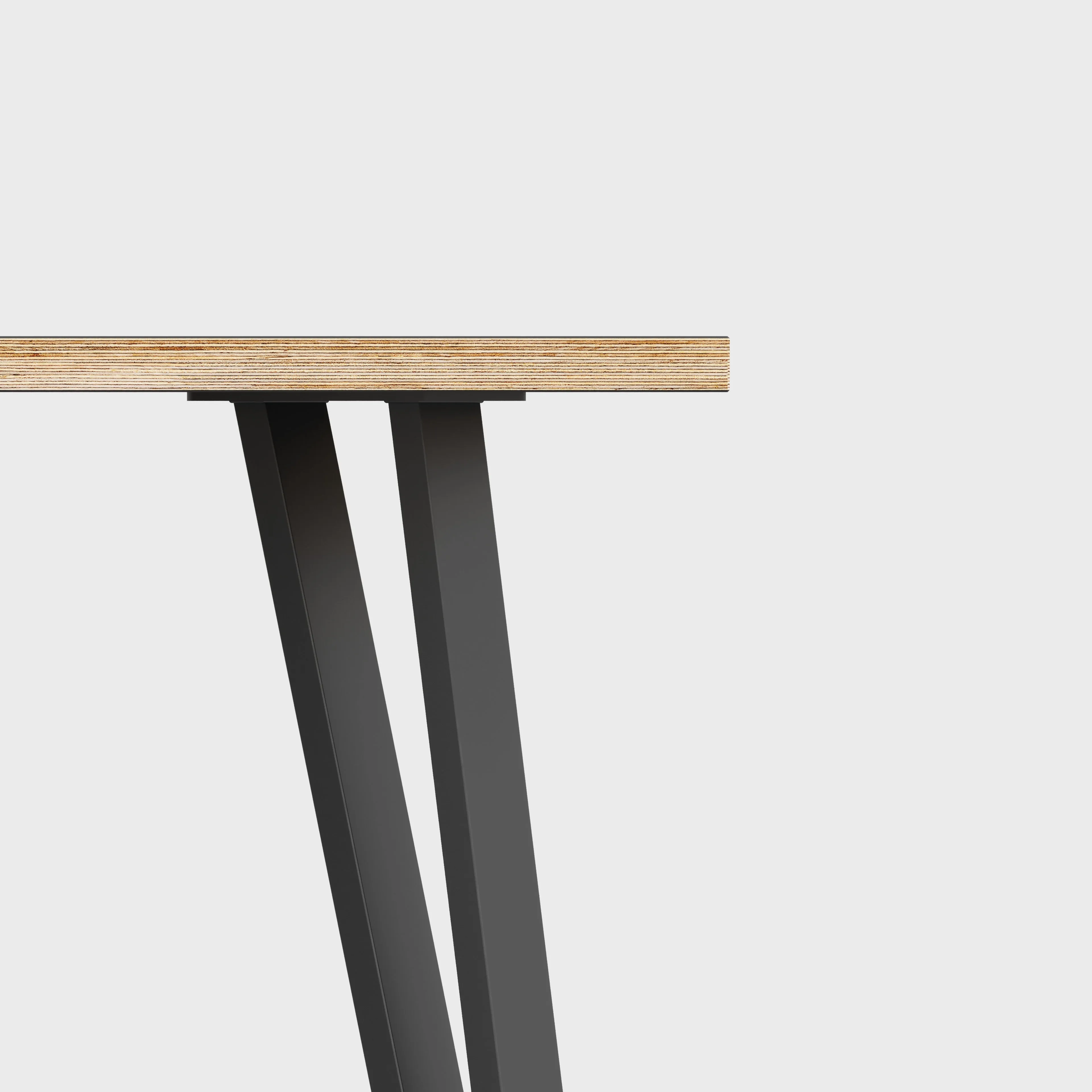 Plywood Coffee Table with Black Box Hairpin Legs - Plywood Birch - 800(w) x 800(d) x 425(h)