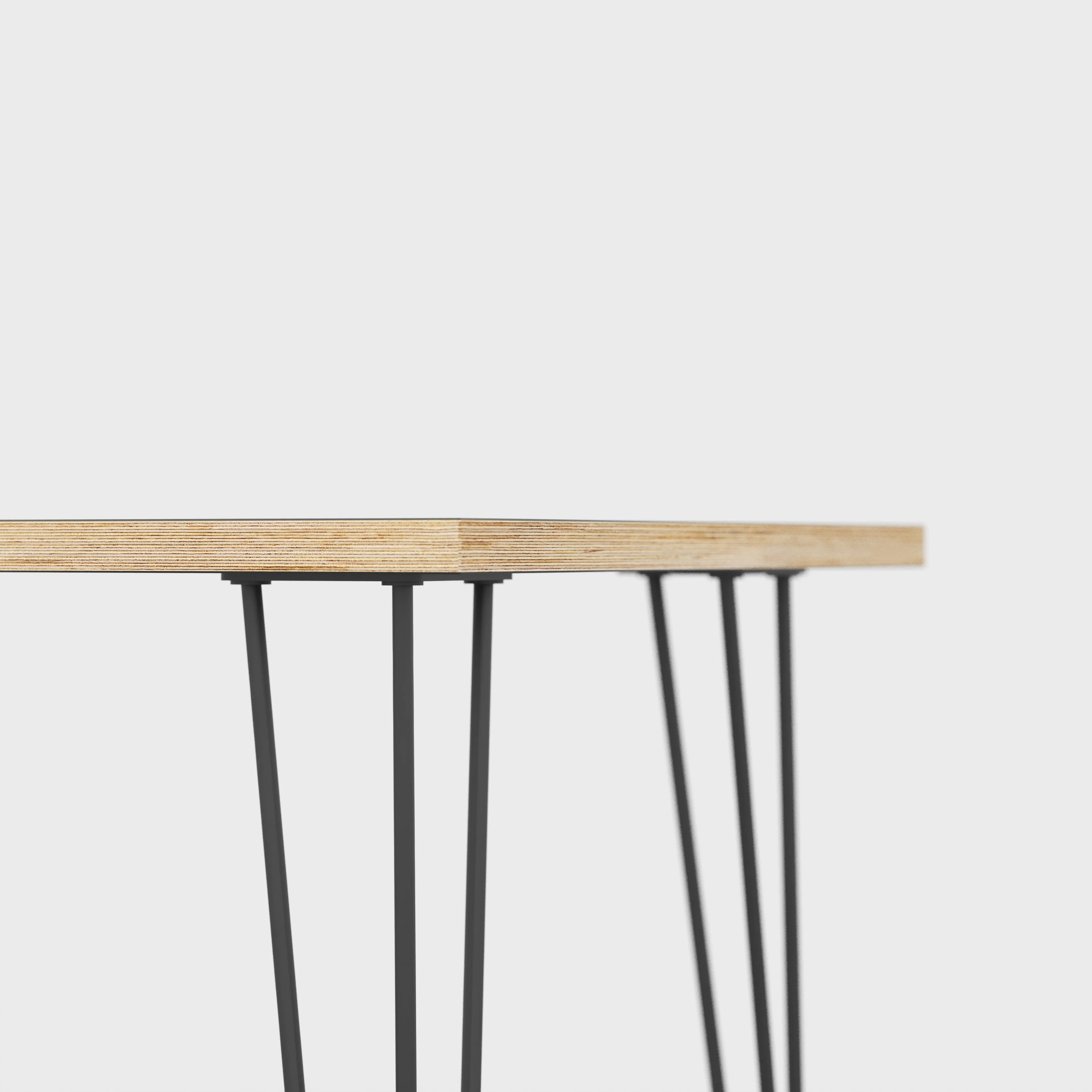 Plywood Table with Black Hairpin Legs - Formica Green Slate - 1600(w) x 800(d)