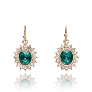 Regency Emerald Drop Earrings: Green Dangle Earrings