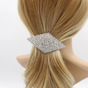 rhombus hair barrette, rhinestone hair barrette for women