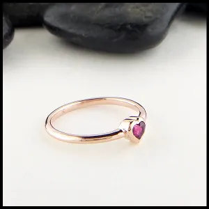 Rose Gold Ruby Ring