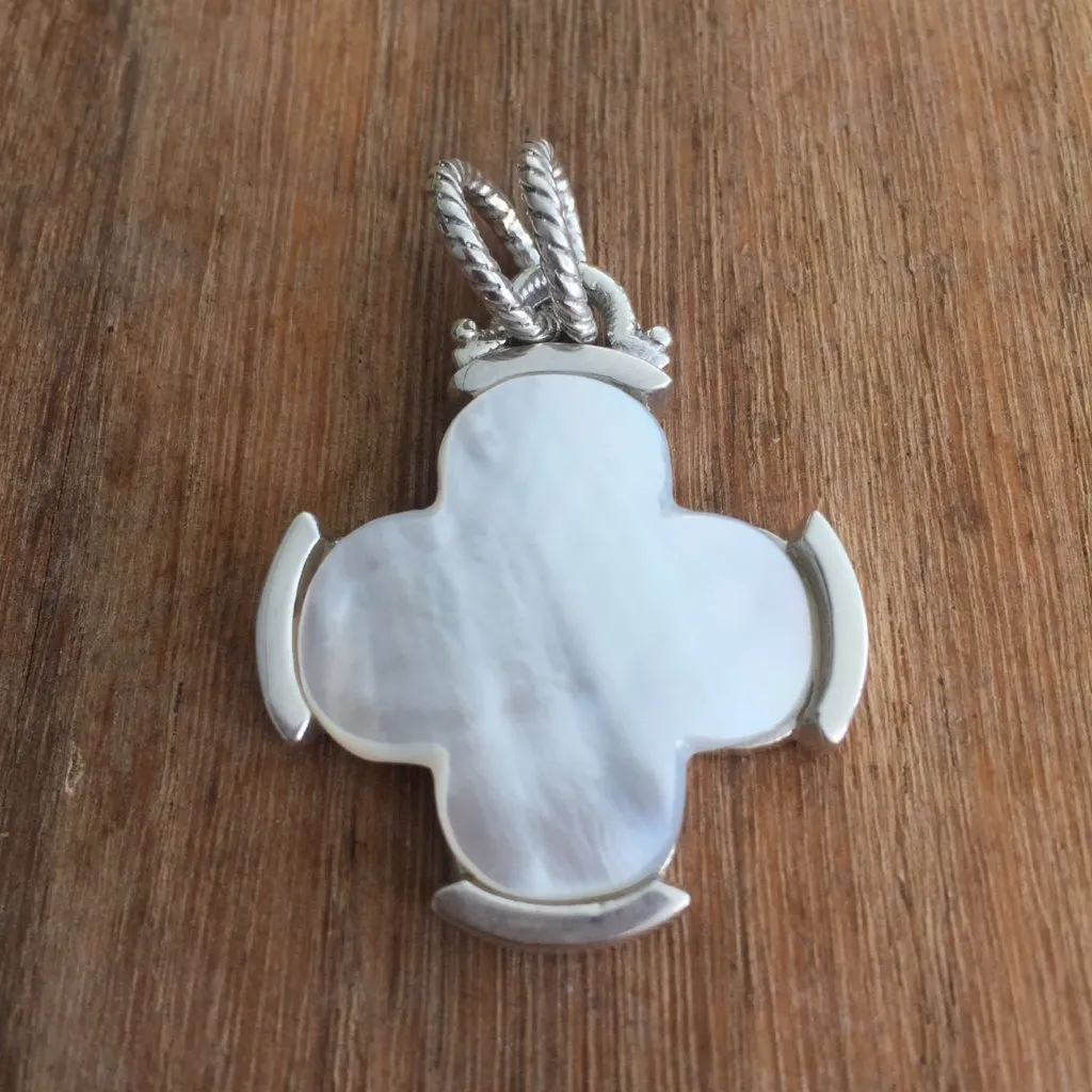 Rounded Mother of Pearl Cross