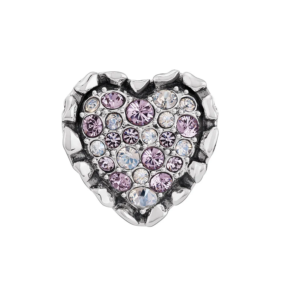 Ruffled Heart Charm - 2025-2175