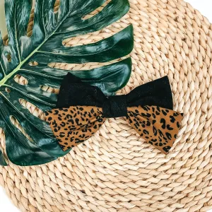 Rule the Day Bow in Black/Leopard Print