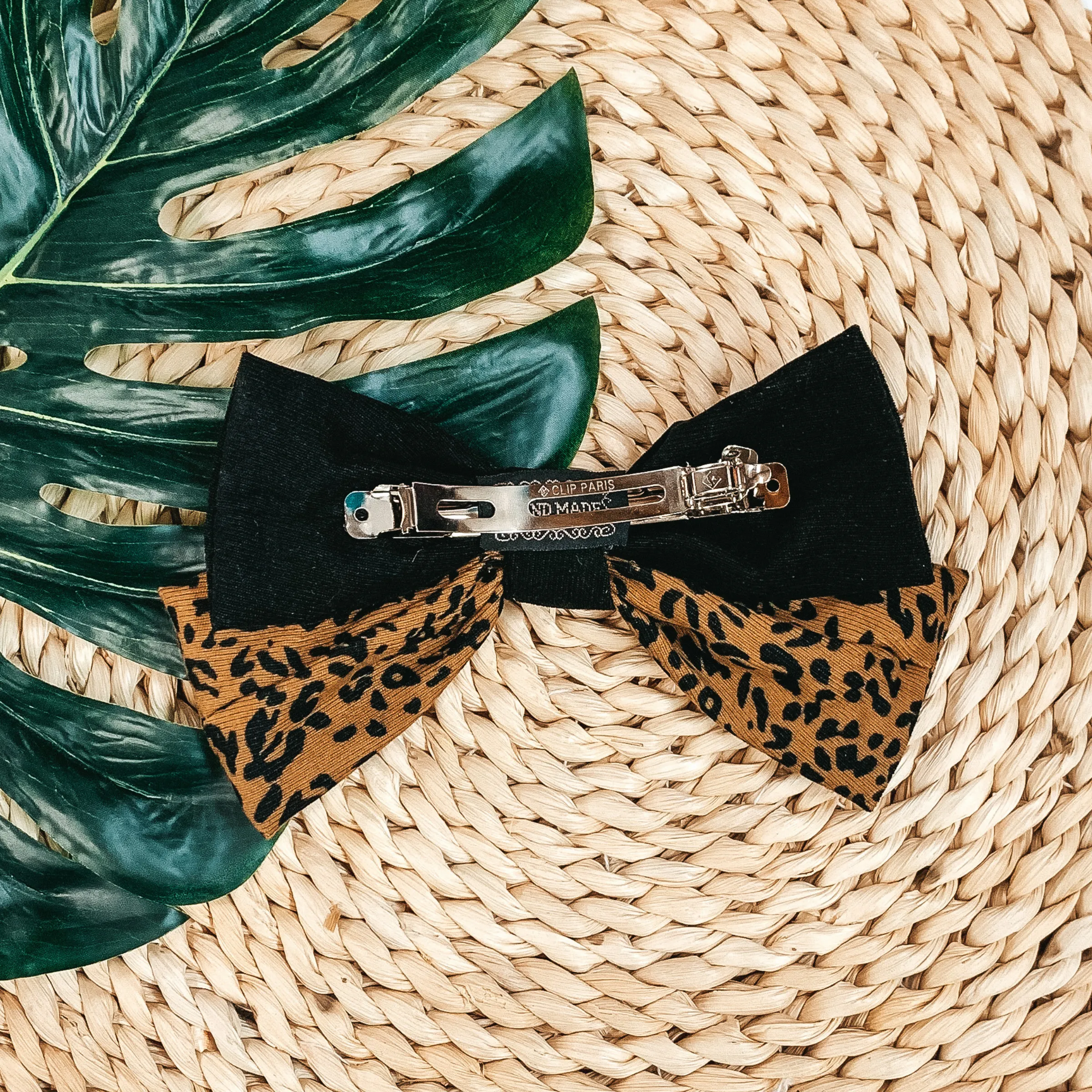 Rule the Day Bow in Black/Leopard Print