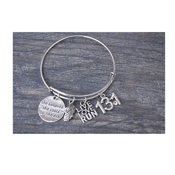 Running 13.1 Bangle Bracelet -Half Marathon