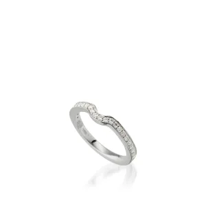 Satin Diamond Wedding Band