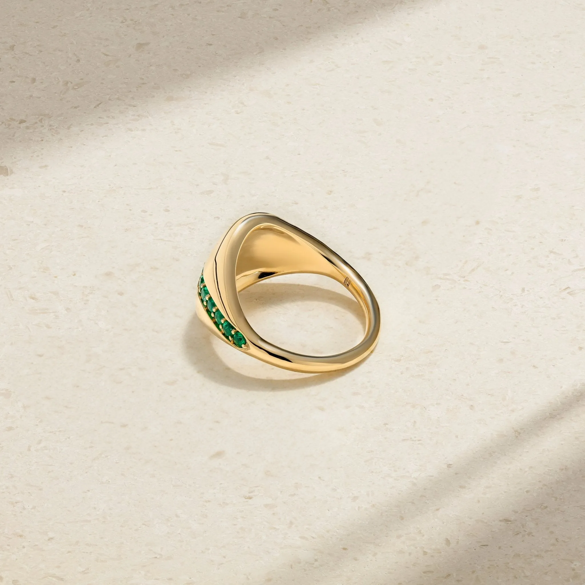 Saturn Emerald Ring