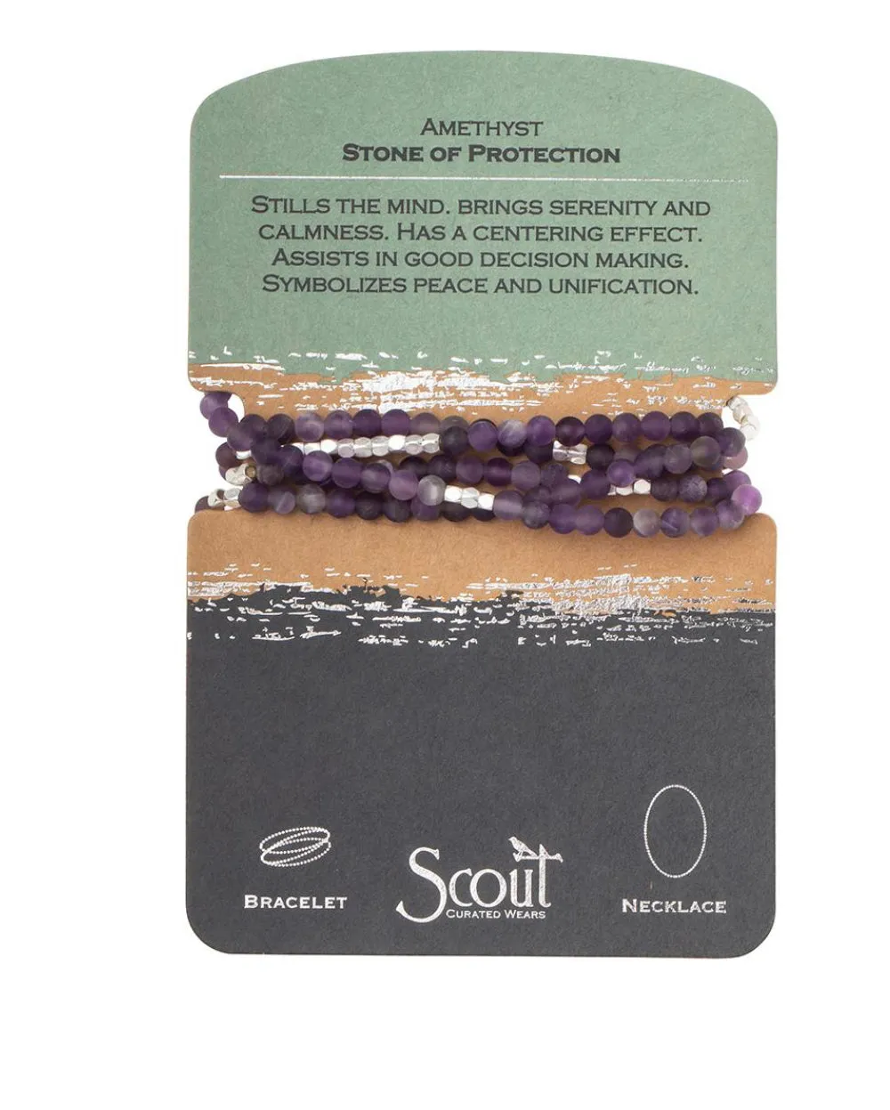 Scout Stone Wrap - Amethyst Stone Of Protection