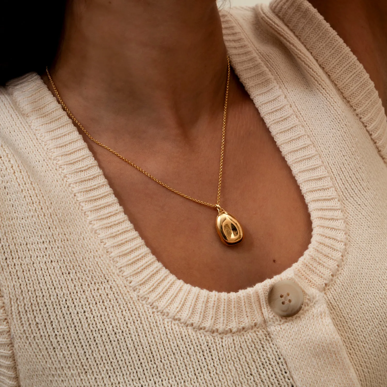 Sculptural Pebble Locket