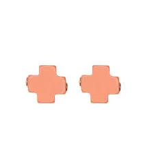 signature cross studs - coral by enewton