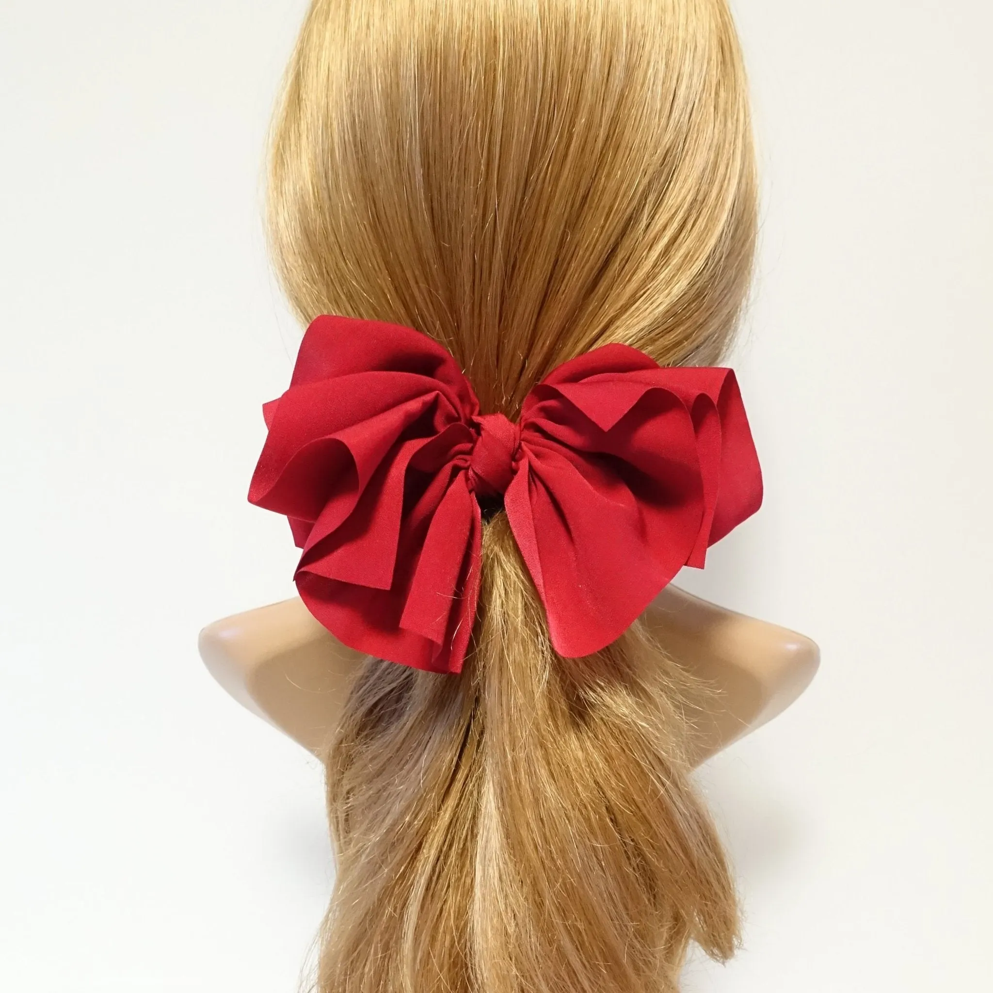 sleek asymmetric hair bow barrette handmade solid color women hair bow hair clip accessory