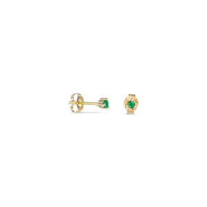 Small Emerald Studs