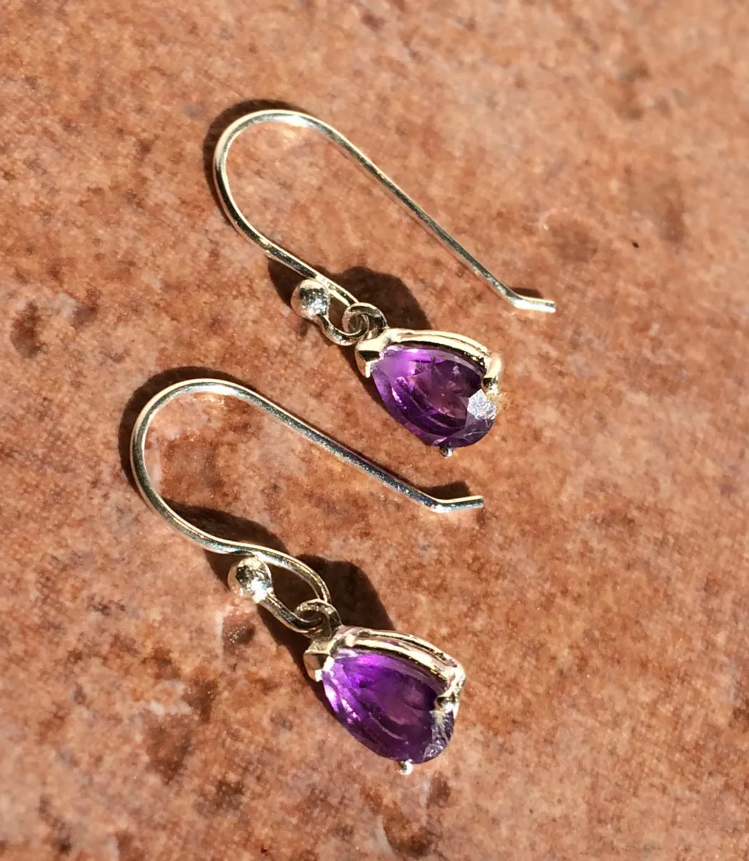 Small Gemstone Teardrop Dangles