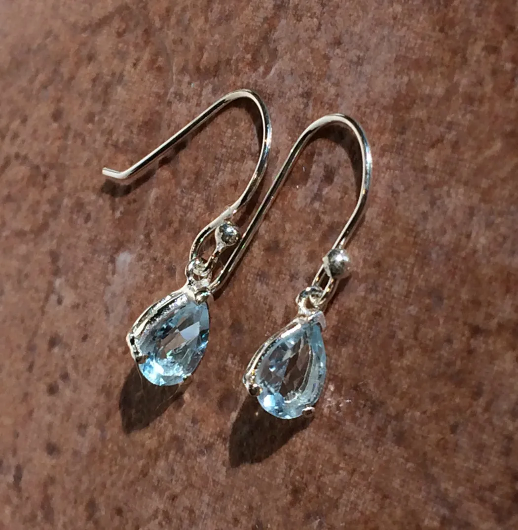 Small Gemstone Teardrop Dangles