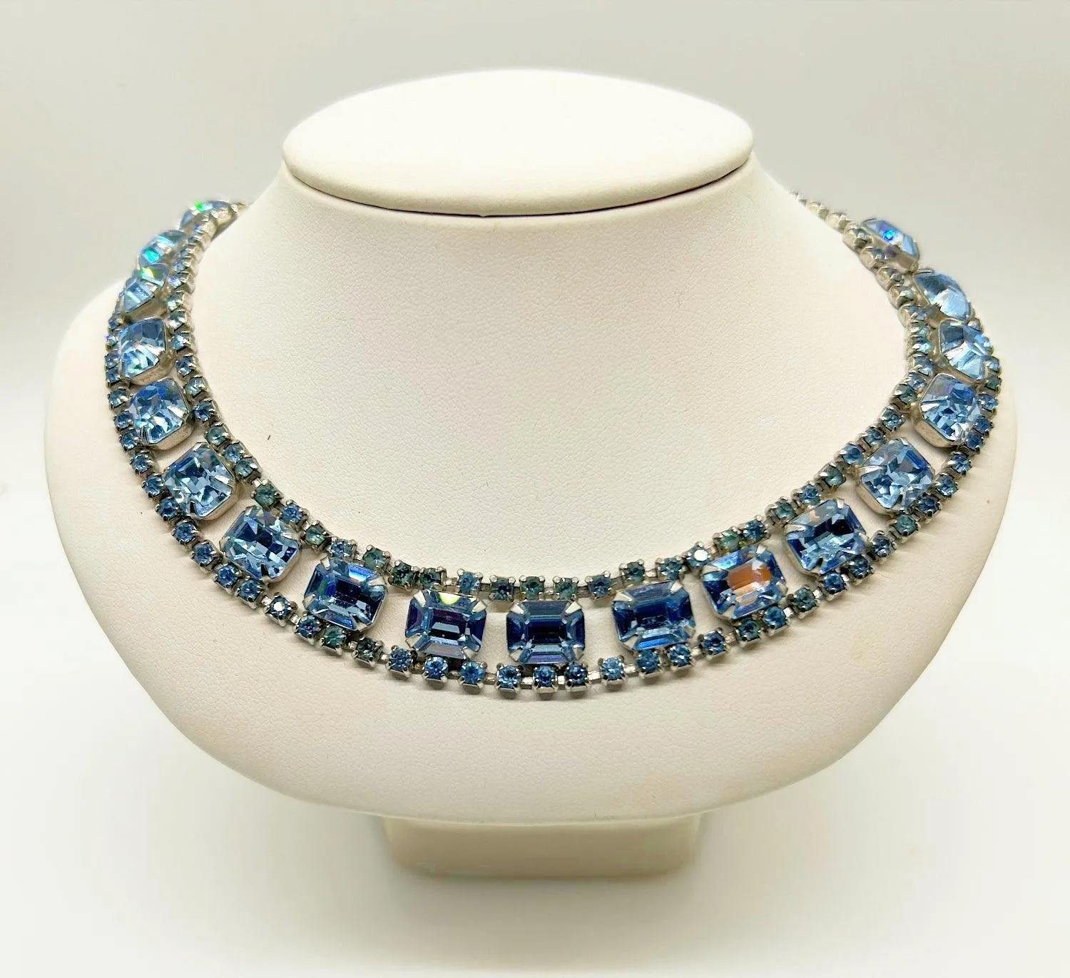 Sparkling Baby Blue Rhinestone Necklace Choker