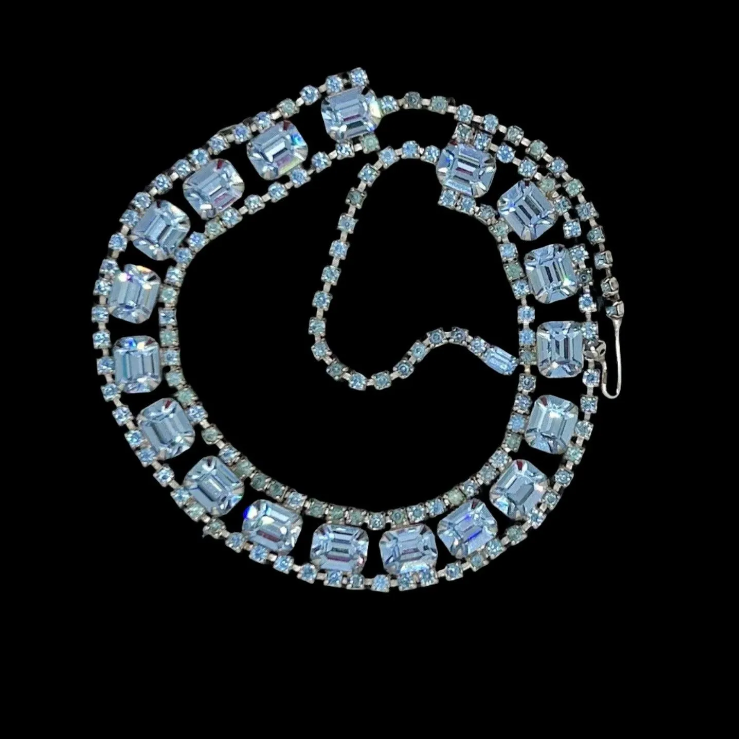 Sparkling Baby Blue Rhinestone Necklace Choker