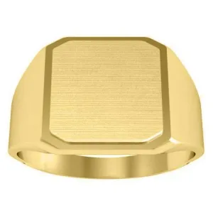 Step Edge Square Signet Ring - 12mm x 10mm