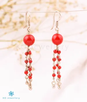 The Coral Silver Gemstone Earring