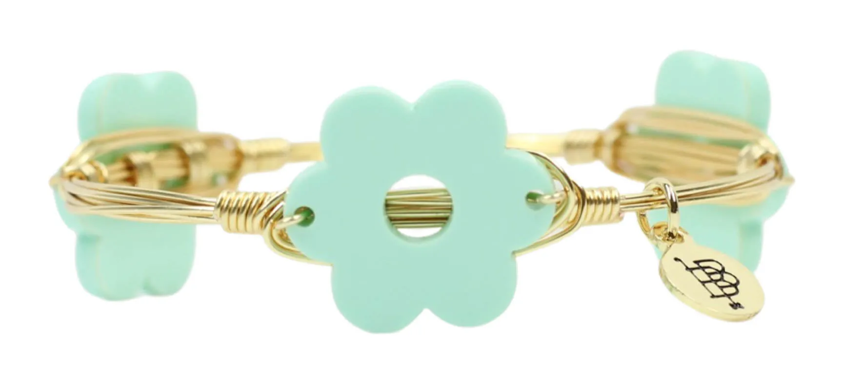 The Flower Bangle Bracelet - Mint