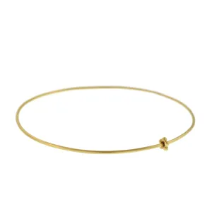 The Gold Bangle with Flower Bead