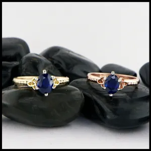 Trinity Knot Blue Sapphire Ring