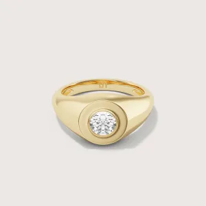 Unicus Diamond Signet Ring Round