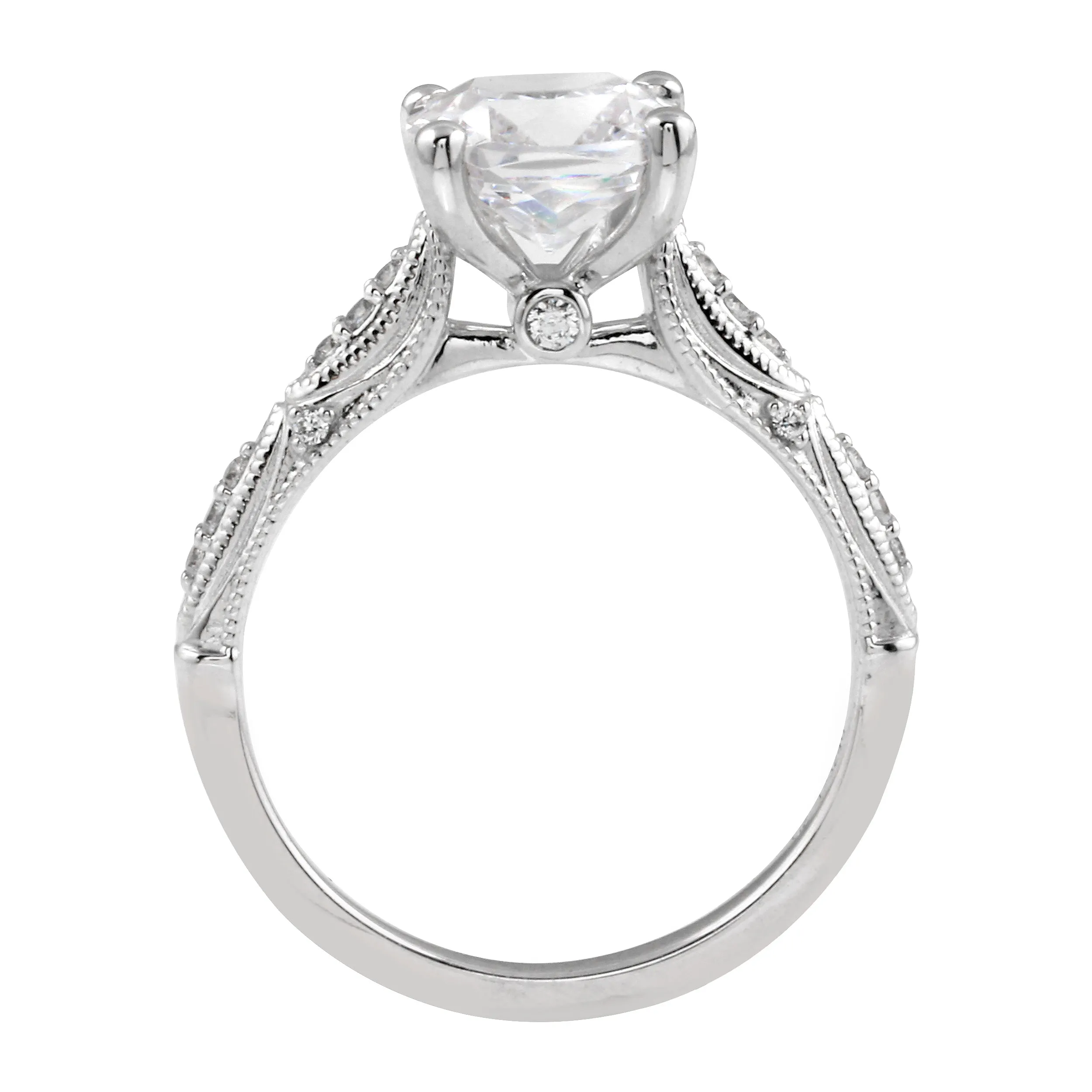 Vintage-Inspired Cushion Cut Diamond Engagement Ring