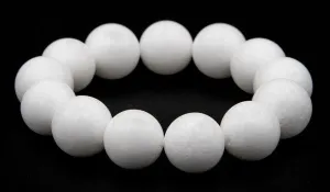 White Jade Gloss Natural Gemstone Bracelet