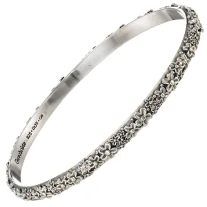 Wild Flowers Thin Bangle Bracelet