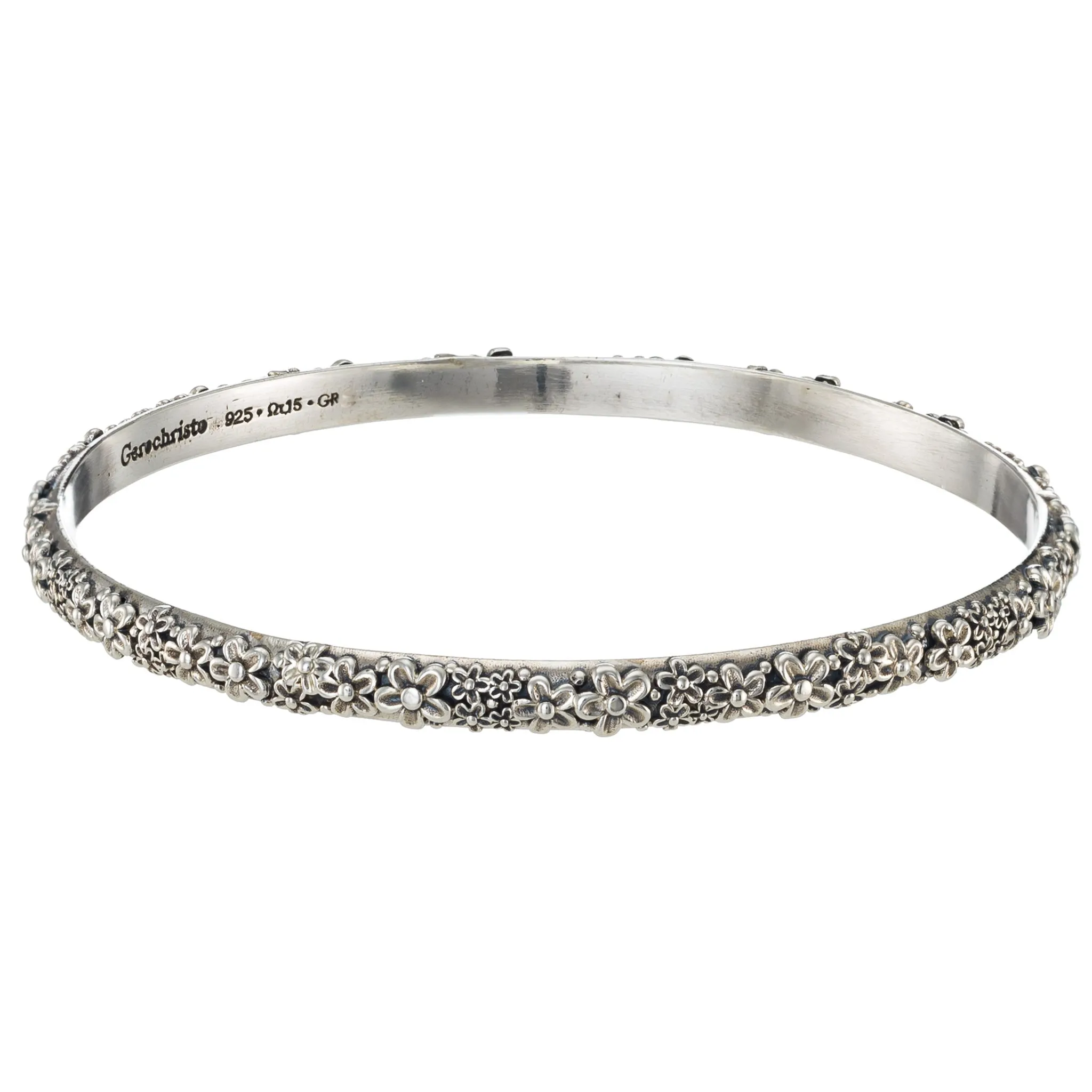 Wild Flowers Thin Bangle Bracelet