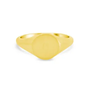 Women's Round Signet Ring - Small