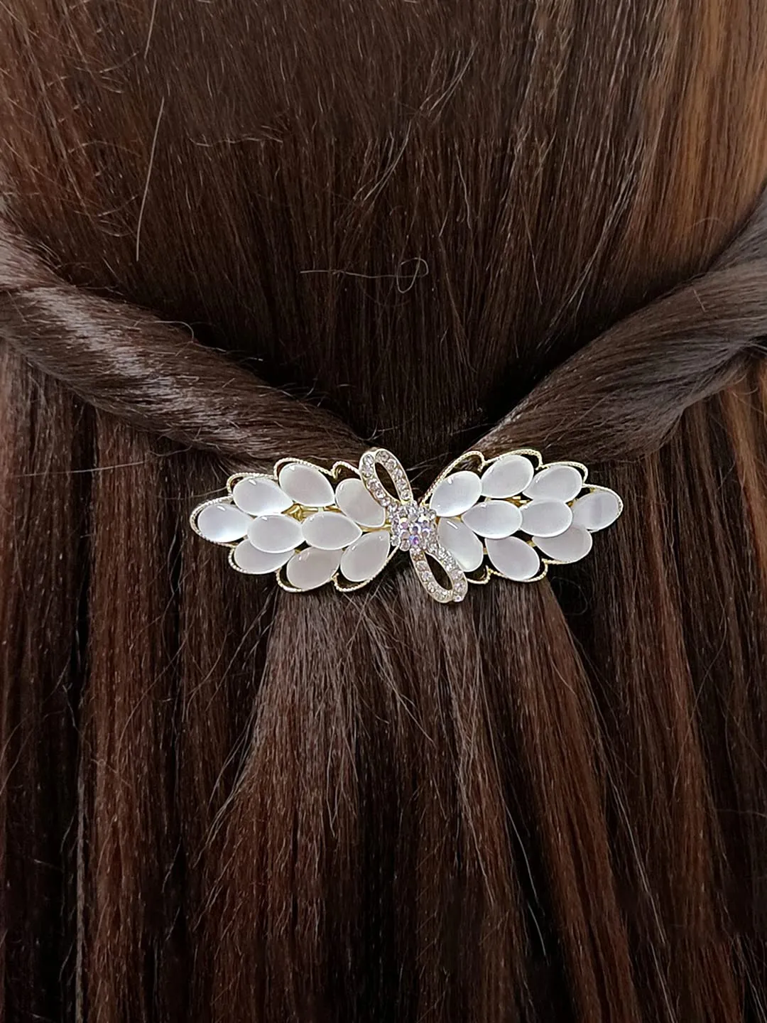 Yellow Chimes Hair Clips for Women Girls Barrette Hair Clips for Women Hair Accessories for Women Hair Clip for Women Opal Stone French Barrette Hair Clips for Women and Girls Gift For Women & Girls